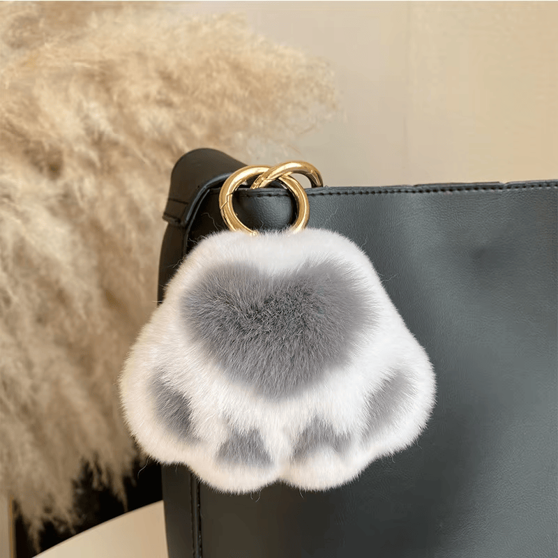 The Puffy Cat™ - Soft cat paw keychain.