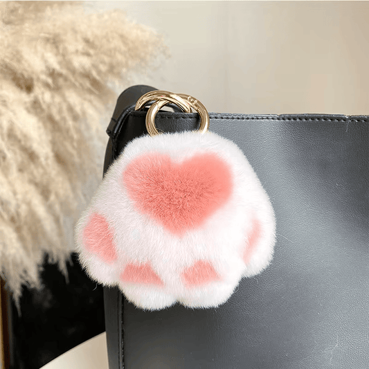 The Puffy Cat™ - Soft cat paw keychain.