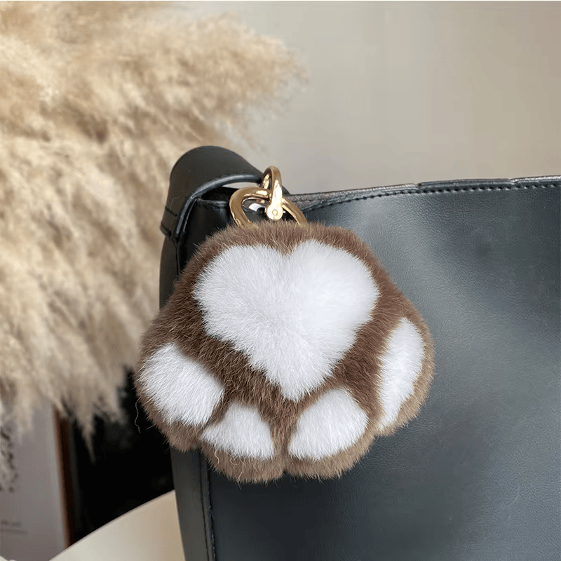 The Puffy Cat™ - Soft cat paw keychain.