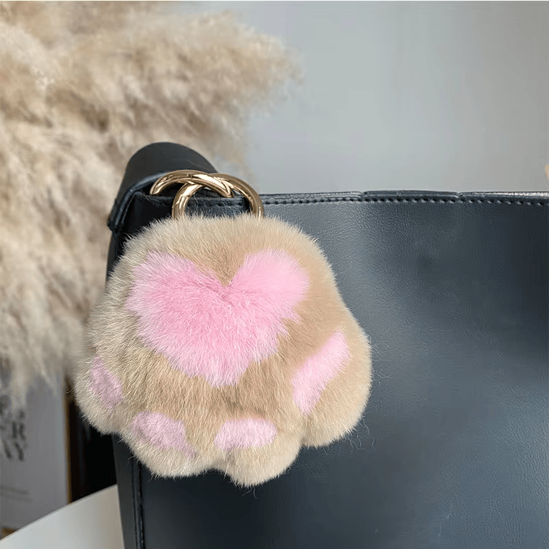 The Puffy Cat™ - Soft cat paw keychain.