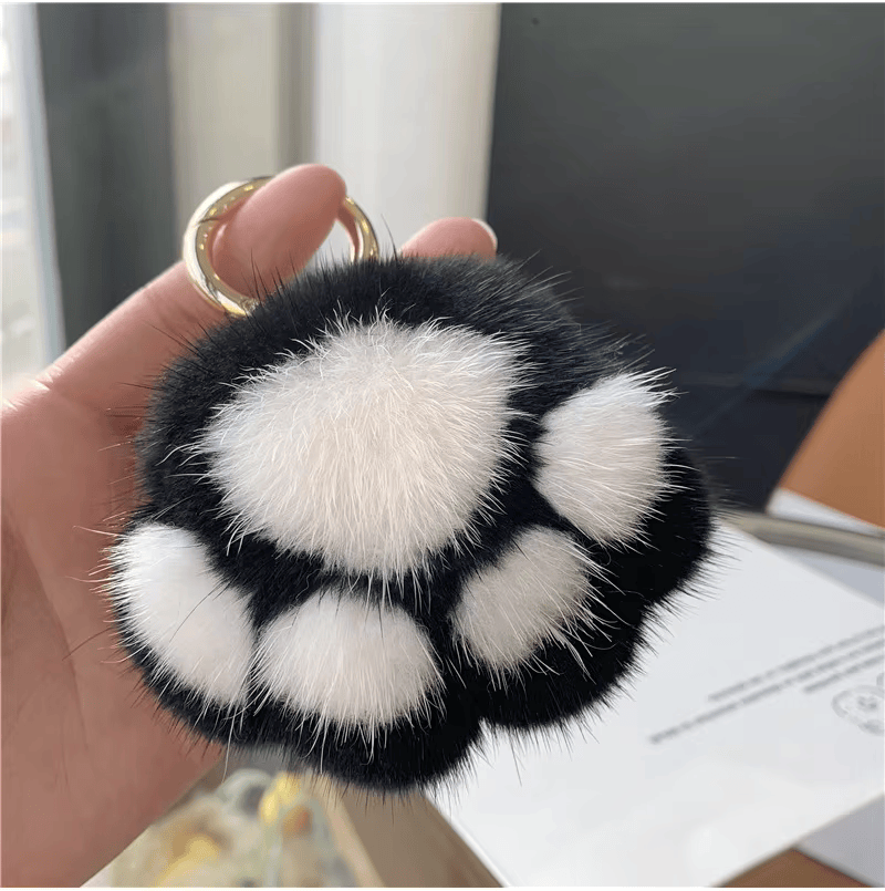 The Puffy Cat™ - Soft cat paw keychain.